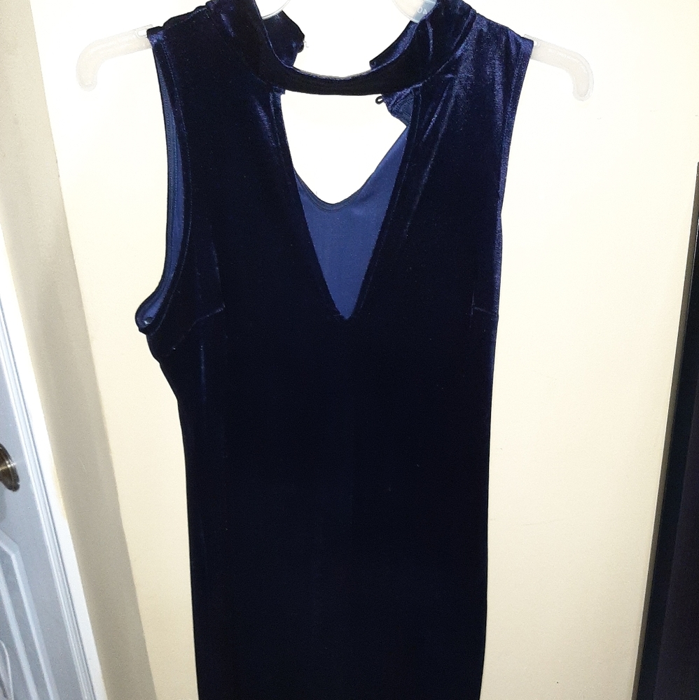 Blue velvet Dress